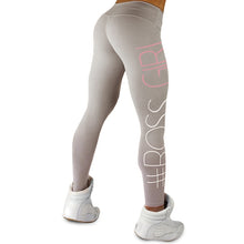 Load image into Gallery viewer, Women Standard Ankle-Length High Waist Polyester Letter Pattern Casual Leggings