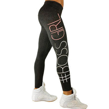Load image into Gallery viewer, Women Standard Ankle-Length High Waist Polyester Letter Pattern Casual Leggings