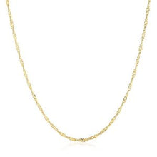 Load image into Gallery viewer, 18K Gold Plated Twisted Singapore Chain Necklace